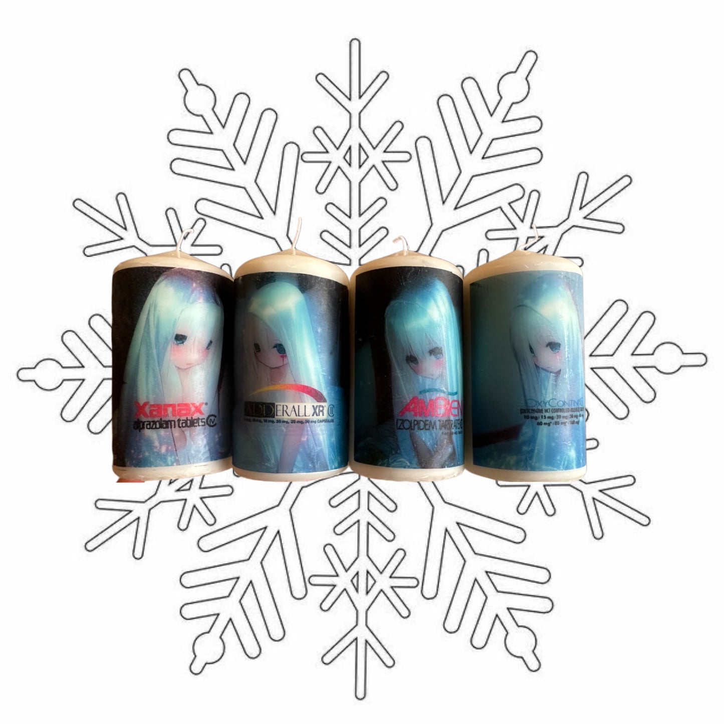 Script Princess Candle Set